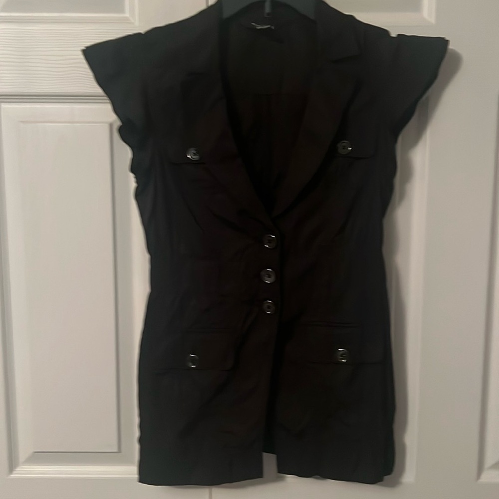 Sleeveless Black Blouse